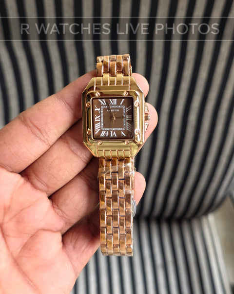 (OS)🖤⭐ Cartier Girls Rose Gold Brown (CTG1)