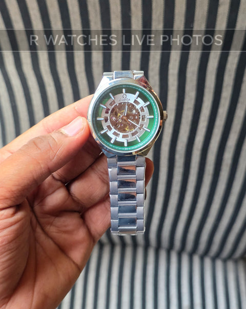 (OS)🖤⭐ Omega Automatic Silver Green (OMAM11)