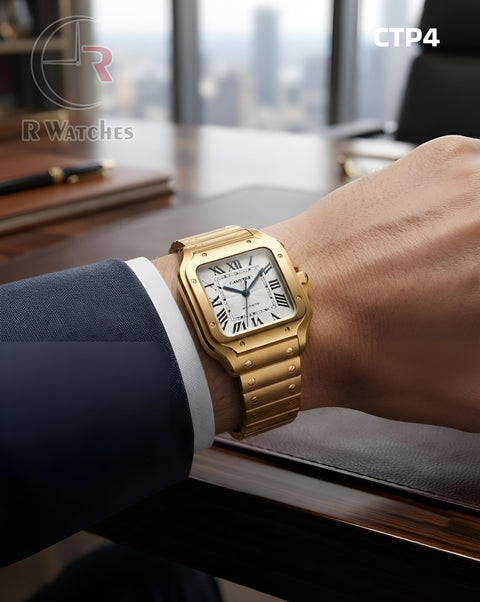 (SS)🖤⭐ Cartier Gold White Roman (CTP4)