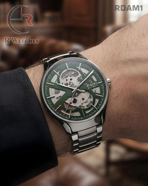 (OS)🖤⭐ Rado Automatic Green Silver (RDAM1)