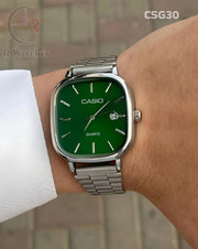 (OS)🖤⬆️ Casio Old Money Silver Green (CSG30)