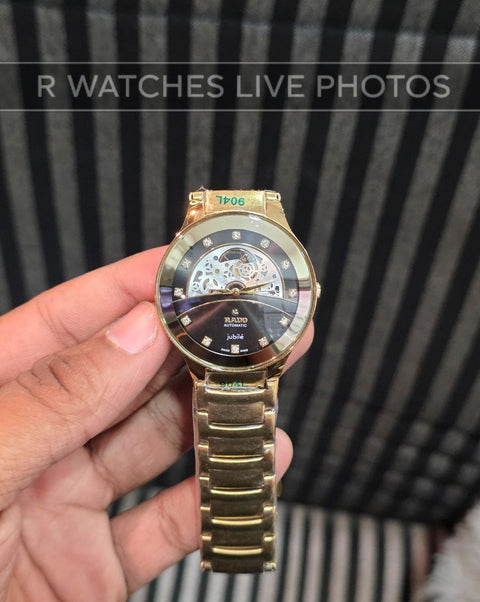 (OS3)📷⭐ Rado Gold Black Dial (RDP52)