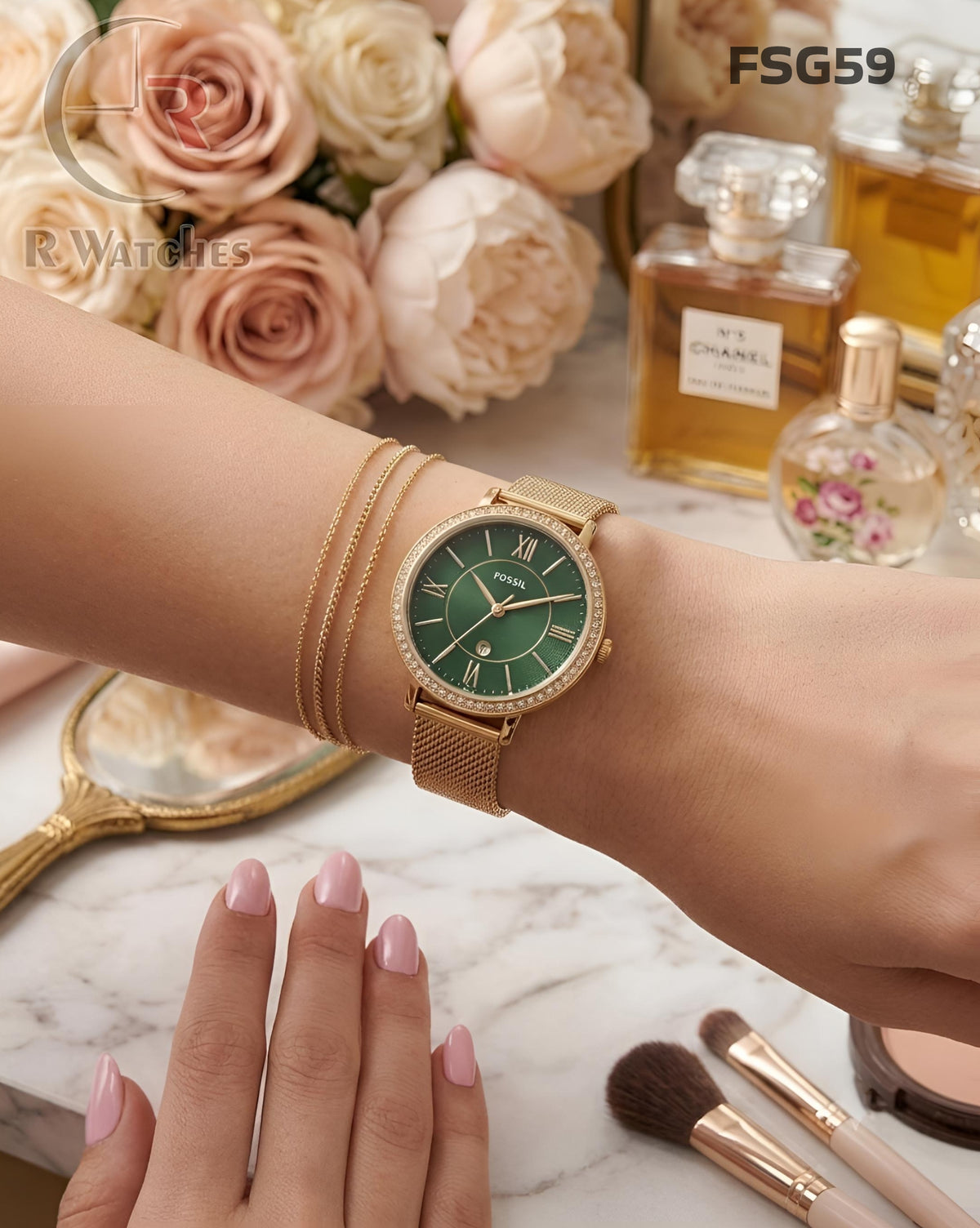 (OS)🖤⬆️ Fossil Girls Gold Green (FSG59)