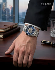 (OS)🖤⭐ Citizen automatic silver blue (CZAM2)