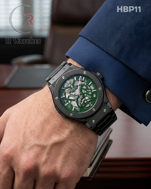 (OS2)🖤⭐ Hublot Machinery Black Green (HBP11)