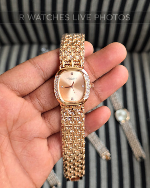 (OS)🖤⭐ Patek Philippe Girls Diamond Full Rose Gold (PPG12)