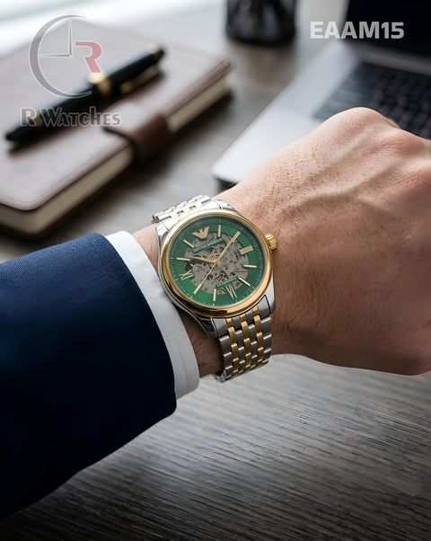 (OS)🖤⭐ Armani Automatic Dual Tone Green (EAAM15)