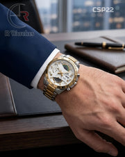 (OS2)🖤⭐ Casio Edifice Dual Tone white (CSP22)