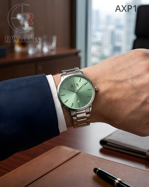 (SS)🖤⬆️⭐ AX Armani silver light green (AXP1)
