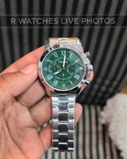 (OS2)🖤⭐ Fossil Silver Green Roman Dial (FSP23)