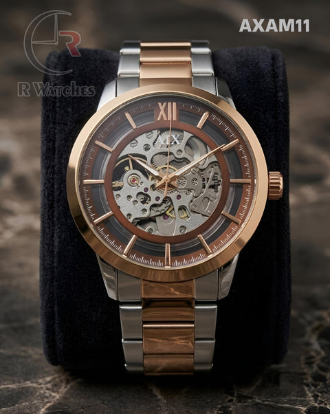 (SS)🖤⭐ AX Automatic Rose Gold Brown (AXAM11)