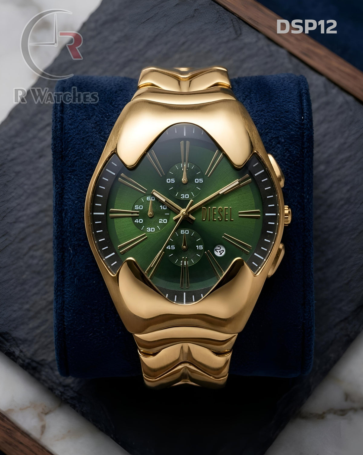 (SS)🖤⬆️ Diesel Chrono Gold Green (DSP12)