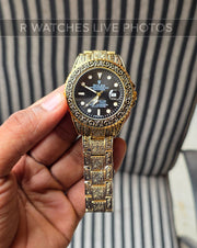(SS)📷⬆️⭐ Rolex Rajwadi Gold Black Dial (RXP59)