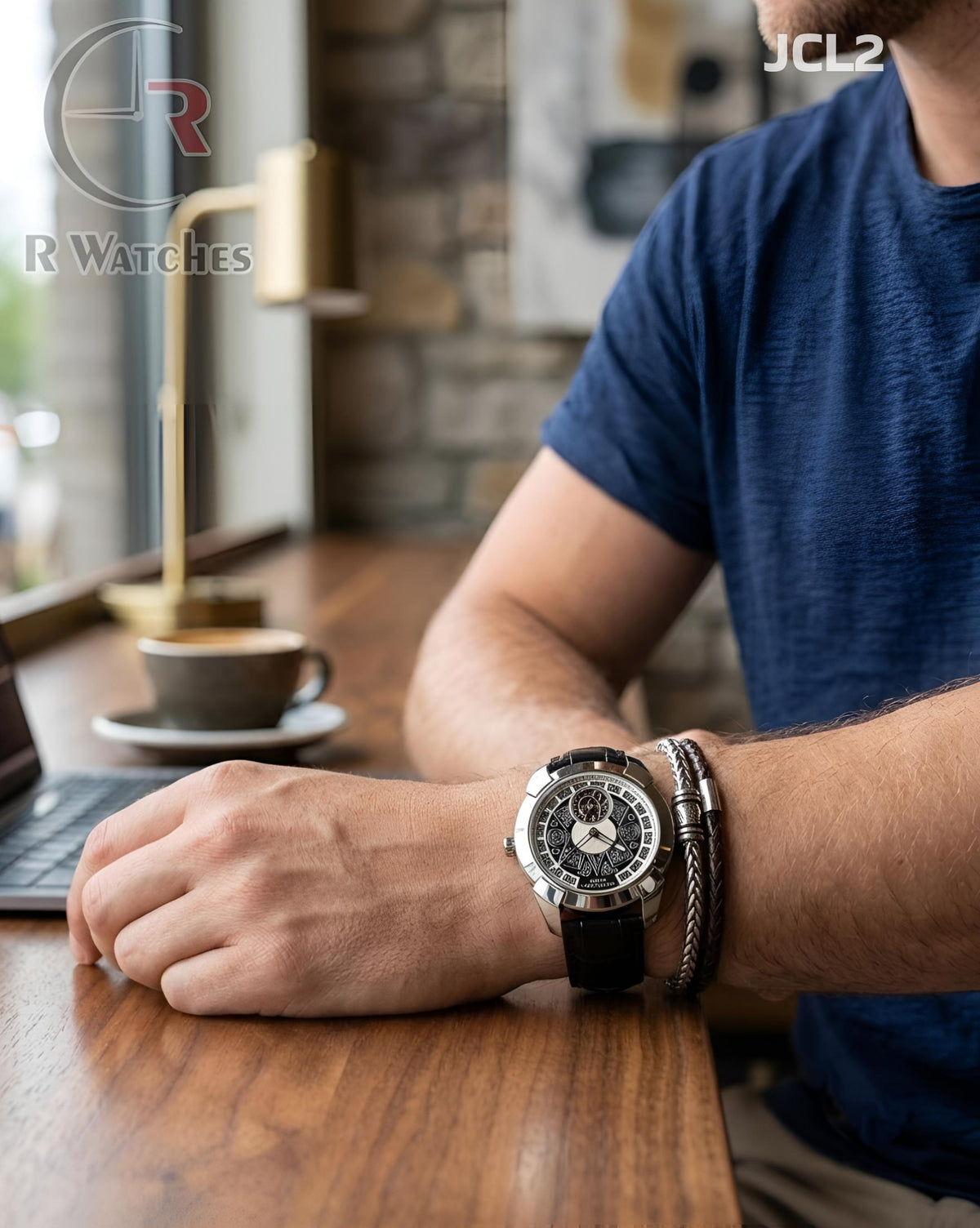 (SS)🖤⬆️⭐ Jacob & Co Leather Silver Black (JCL2)