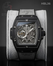 (SS)🖤⬆️ Hublot Leather Machinery Grey Black (HBL36)