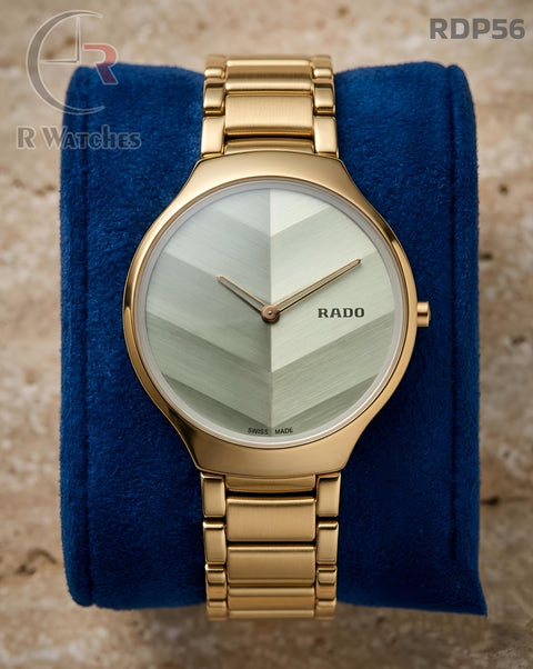 (SS)🖤⬆️ Rado Ceramic Leaf Gold Green (RDP56)