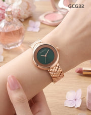 (OS)🖤⭐ Gucci Girls Rose Gold Green (GCG32)