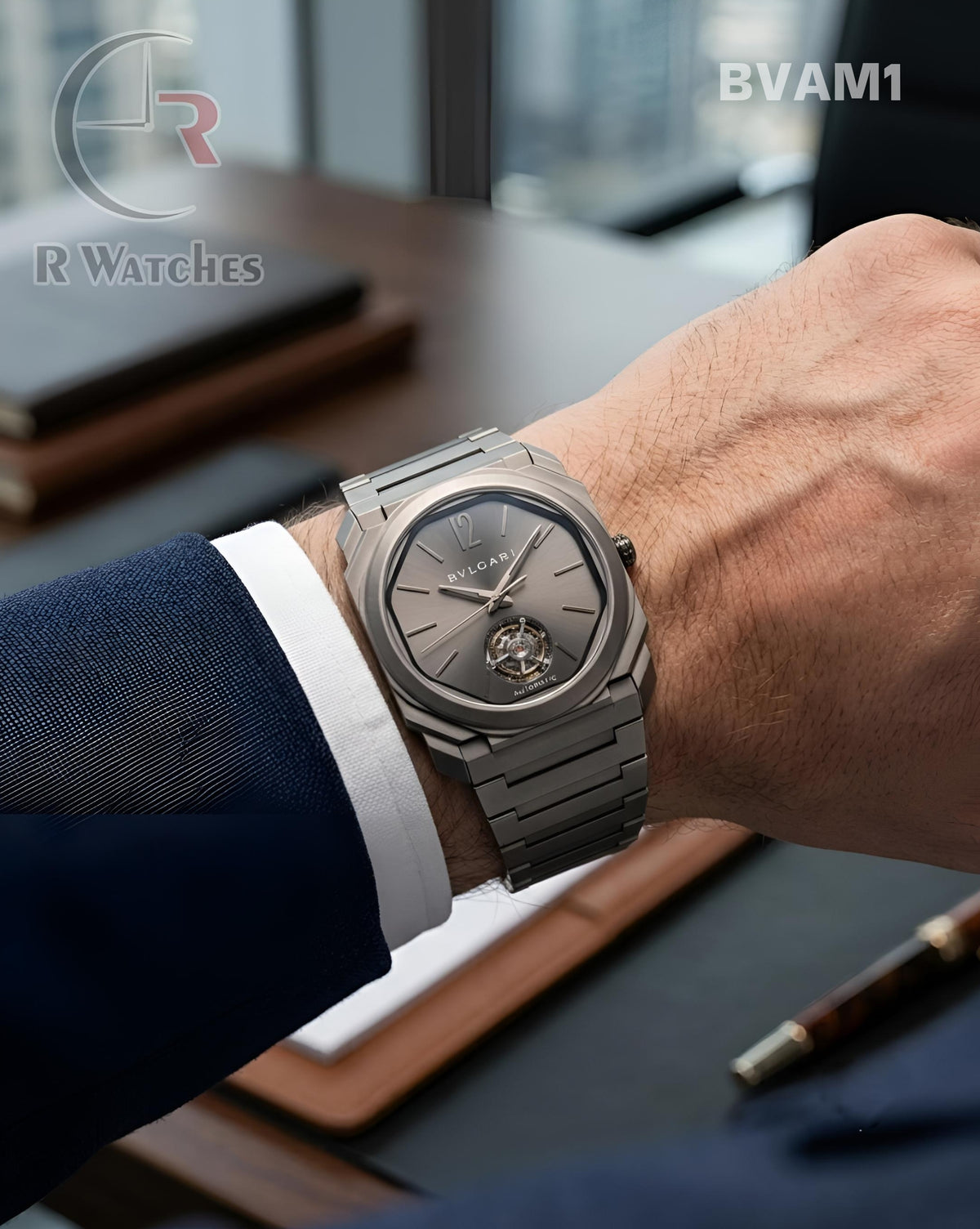 (SS)🖤⭐ Bvlgari Automatic Silver Green (BVAM1)