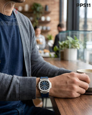 (OS2)🖤 Patek Philippe Silicon Silver Blue (PPS11)