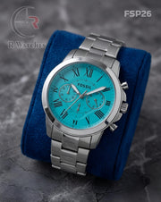 (OS)🖤⬆️⭐ Fossil Premium Silver blue dial (FSP26)