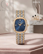 (OS)🖤⭐ Patek Philippe Girls Diamond Dual Tone Blue (PPG15)