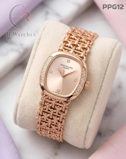 (OS)🖤⭐ Patek Philippe Girls Diamond Full Rose Gold (PPG12)