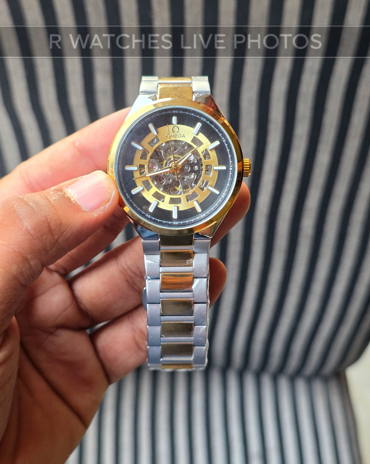 (OS)🖤⭐ Omega Automatic Dual Tone Black (OMAM13)