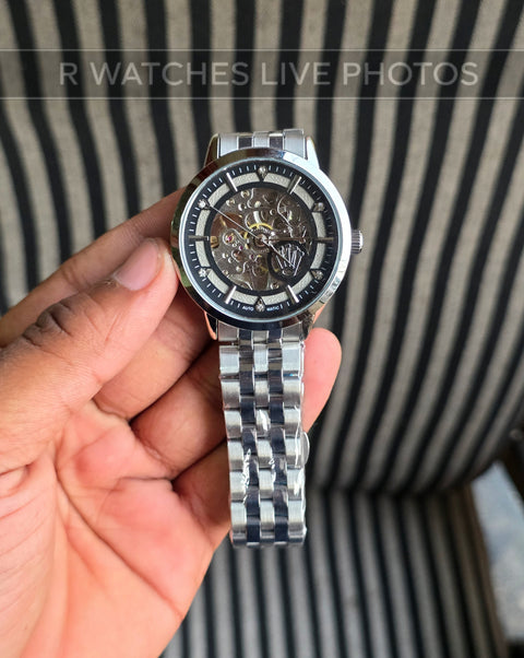 (OS)📷⭐ Rolex Automatic Silver Black Dial ( RXAM15)