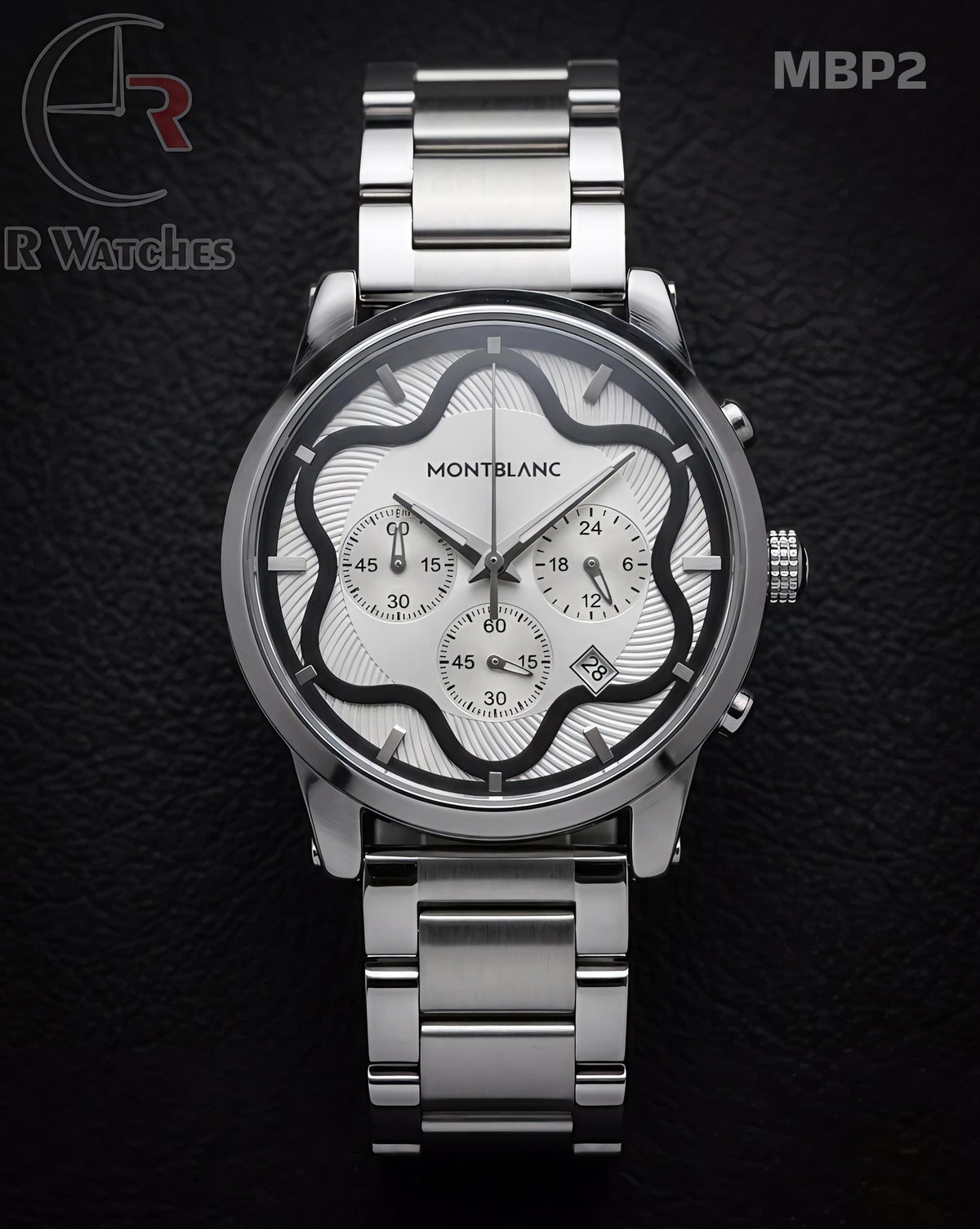 (OS)🖤⭐ Mont Blanc Silver White Dial (MBP2)
