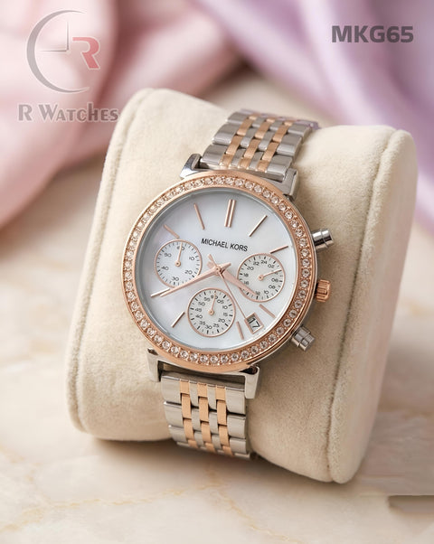 (SS)🖤⬆️ MK Diamond Girls Rose Gold White (MKG65)