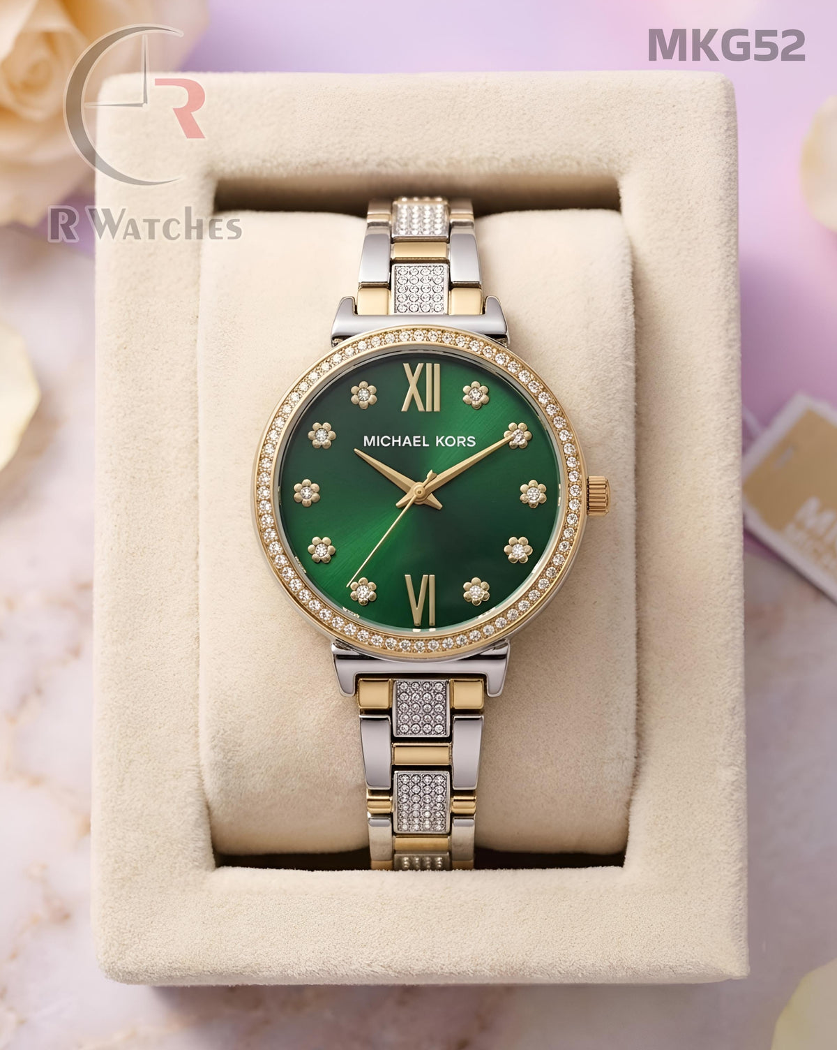 (OS)🖤⬆️ Mk Girls Diamond Dual Tone Green (MKG52)