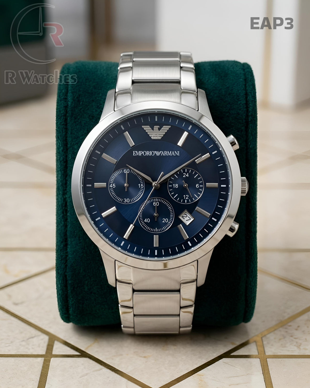 (OS32)🖤⬆️⭐ Armani metal silver blue (EAP3)