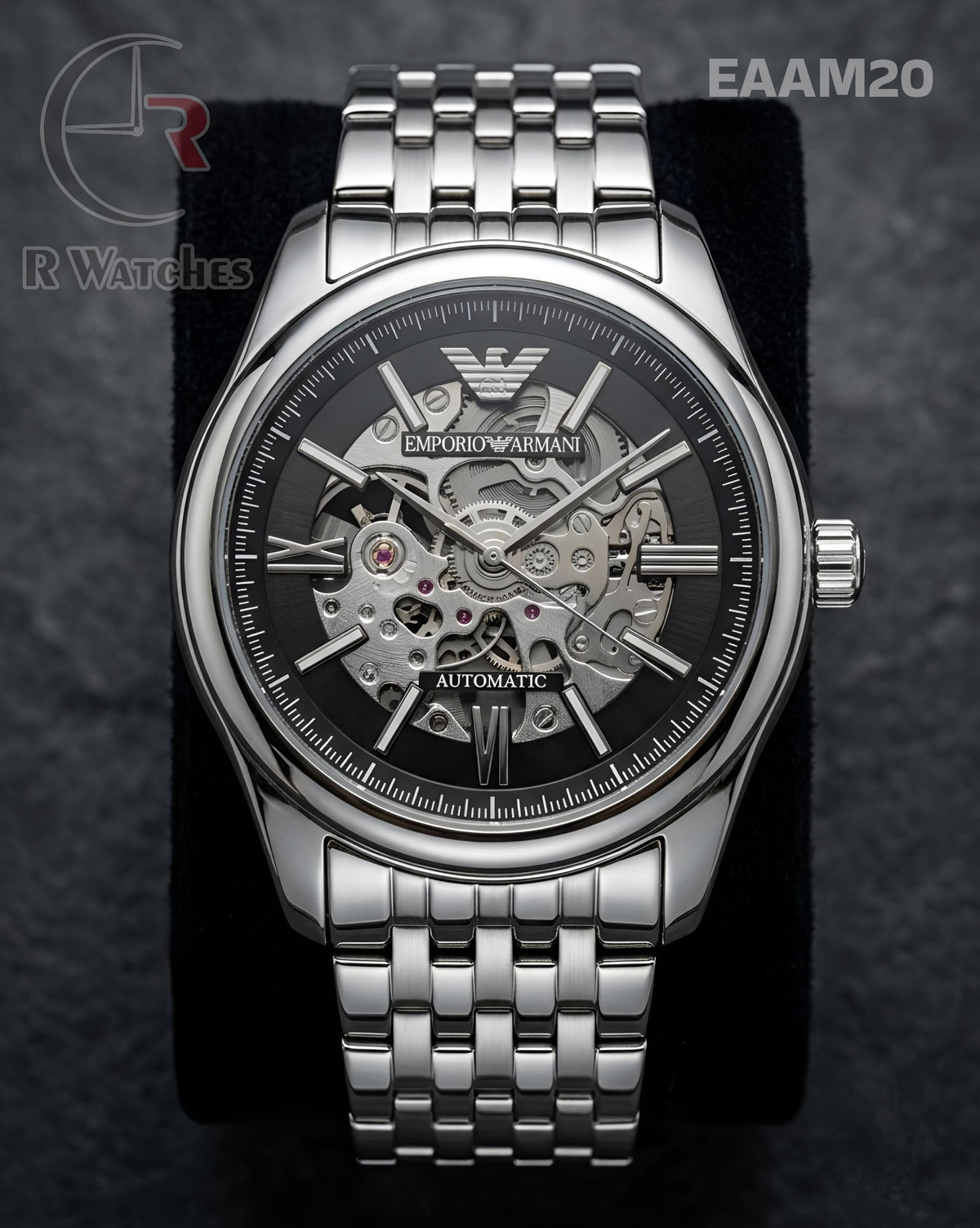 (OS)🖤⭐ Armani Automatic Black Silver (EAAM20)