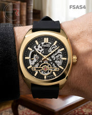 (SS)🖤⬆️⭐ Fossil Automatic Silicon Gold Black (FSAS4)