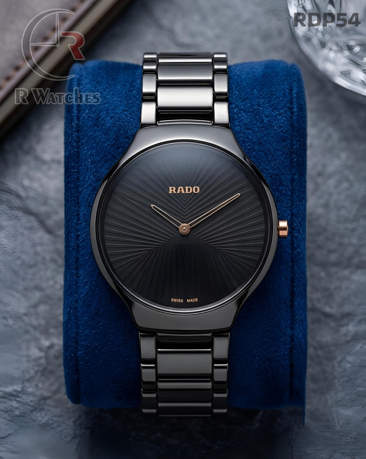 (SS)🖤⬆️Rado Ceramic Black Rose Gold (RDP54)