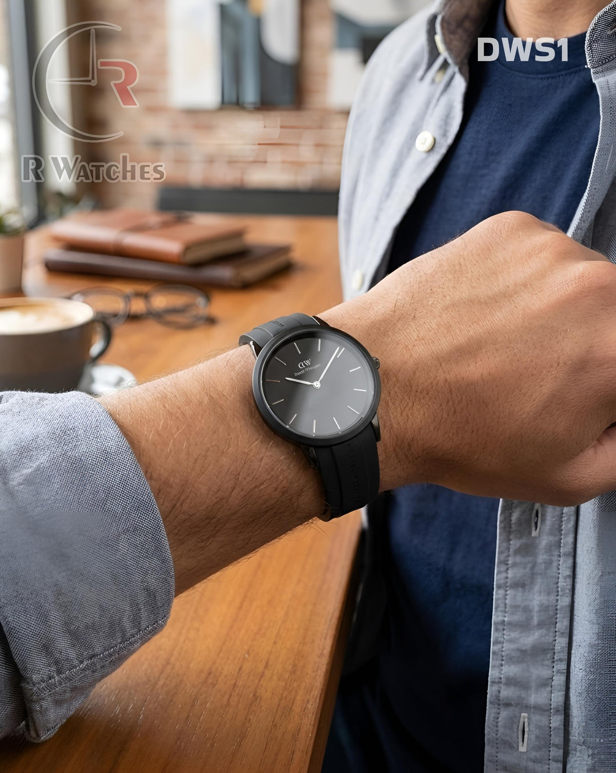 (OS)🖤⭐ DW Silicon Black Silver Dial (DWS1)