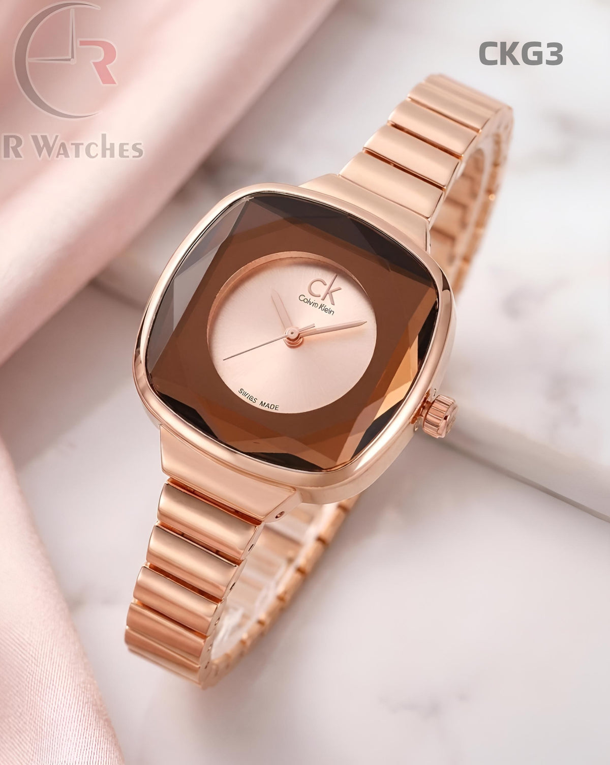 (OS)🖤⭐ CK Girls Diamond Cutt Rose Gold Pink (CKG3)