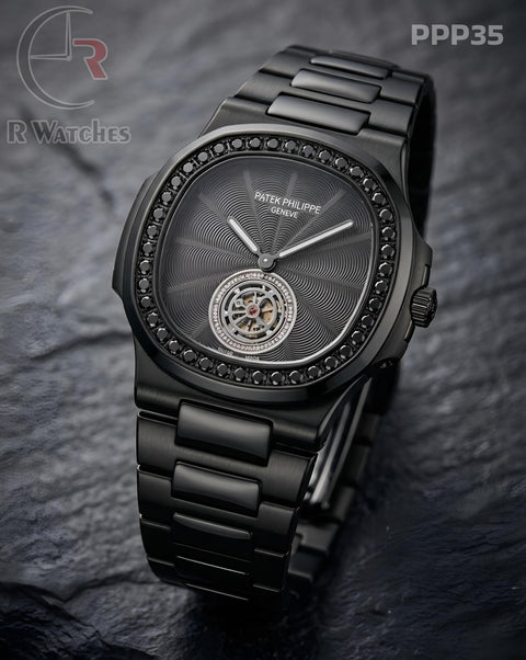 (SS)🖤⬆️⭐ Patek Philippe black diamond (PPP35)