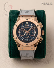 (OS)🖤⬆️ Hublot Leather Machinery Rose Gold Grey (HBAL12)