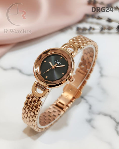 (OS)🖤⬆️ Dior Girls Rose Gold Black Dial (DRG24)