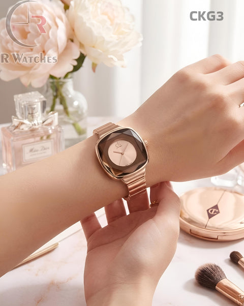 (OS)🖤⭐ CK Girls Diamond Cutt Rose Gold Pink (CKG3)