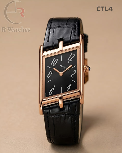 (SS)🖤⭐ Cartier Leather Rose Gold Black (CTL4)