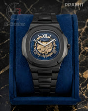 (OS3)🖤⭐ Patek philip automatic full black blue (PPAM11)