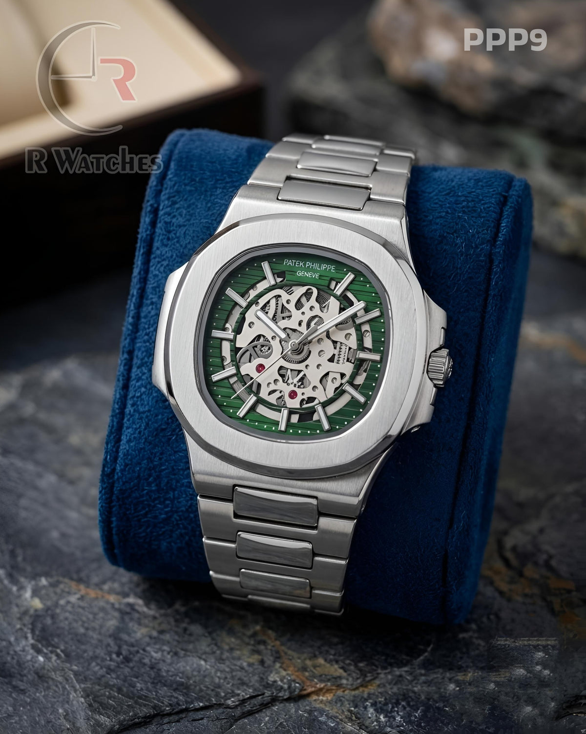 (OS)🖤⬆️⭐ Patek Philippe New Silver Green (PPP9)