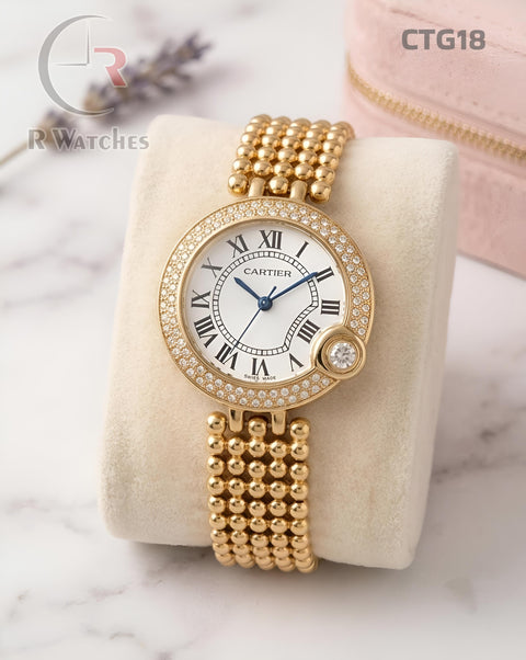 (OS)🖤⬆️🔁 Cartier girls Gold White (CTG18)