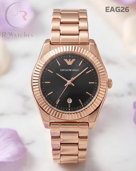 (SS)🖤 Armani rose gold black (EAG26)
