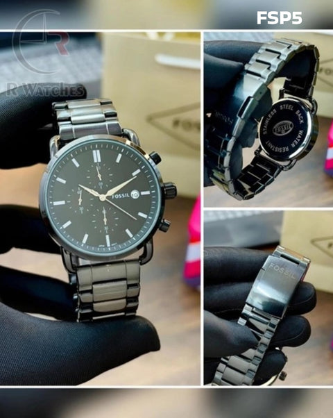 (OS)🖤⬆️ Fossil Commuter full Black (FSP5)