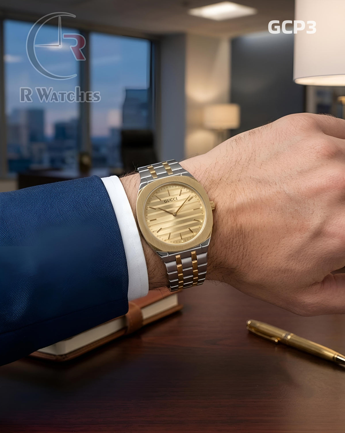 (OS)🖤⭐ Gucci Dual Tone Gold Dial (GCP3)