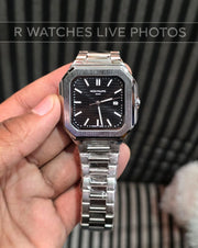 (OS2)🖤⭐ Patek Philippe Silver Black Dial (PPP37)