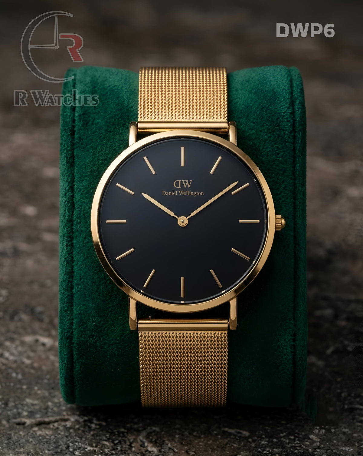(OS2)🖤⬆️⭐ DW Wellington black dial gold metal (DWP6)